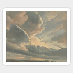 Study of Clouds with a Sunset Near Rome by Simon Denis Sticker